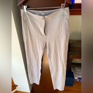 Betabrand Grey Pinstripe Dress Pant Yoga Pants